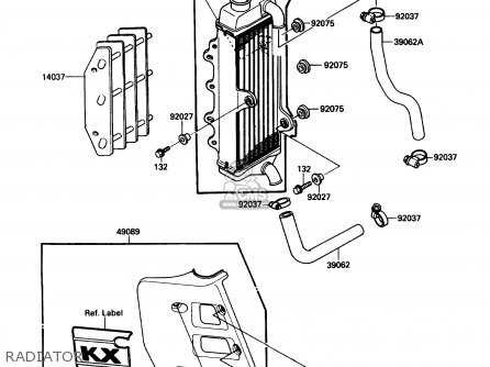 RADIATOR - KX125-F1 1988 USA CANADA