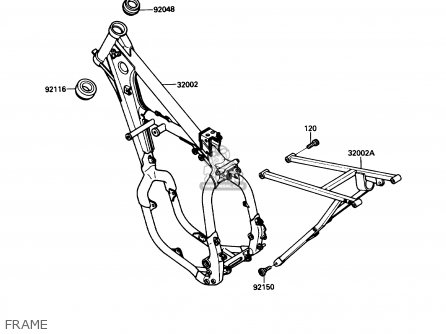FRAME - KX125-F1 1988 USA CANADA