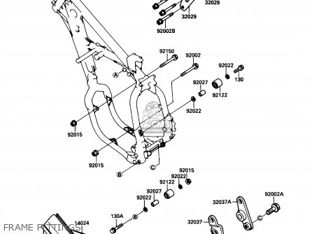 FRAME FITTINGS - KX125-F1 1988 USA CANADA