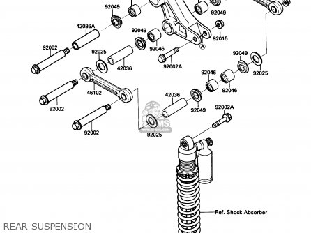 REAR SUSPENSION - KX125-F1 1988 USA CANADA