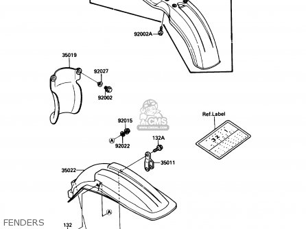 FENDERS - KX125-F1 1988 USA CANADA