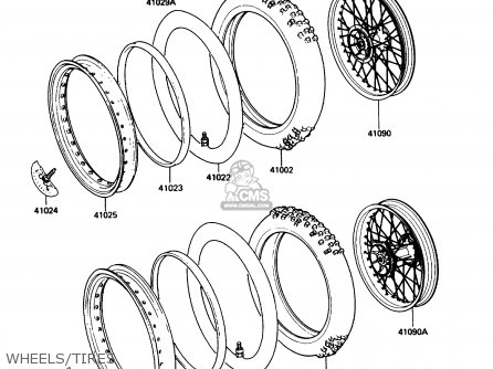 WHEELS/TIRES - KX125-F1 1988 USA CANADA