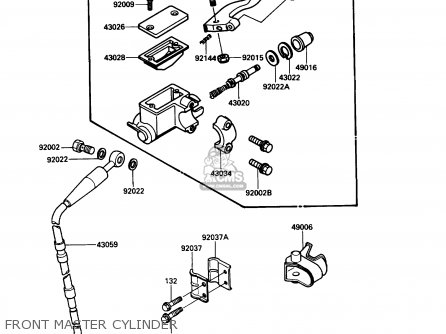 FRONT MASTER CYLINDER - KX125-F1 1988 USA CANADA