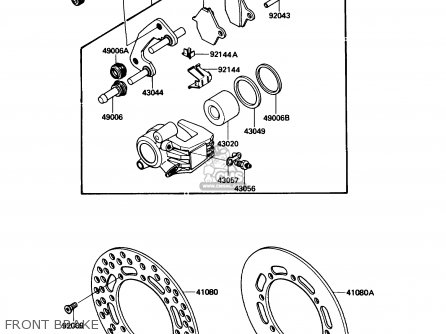 FRONT BRAKE - KX125-F1 1988 USA CANADA
