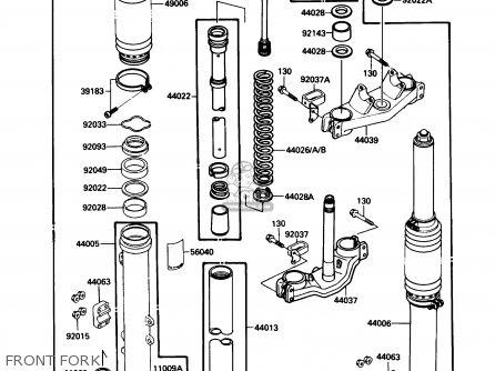 FRONT FORK - KX125-F1 1988 USA CANADA