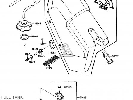 FUEL TANK - KX125-F1 1988 USA CANADA