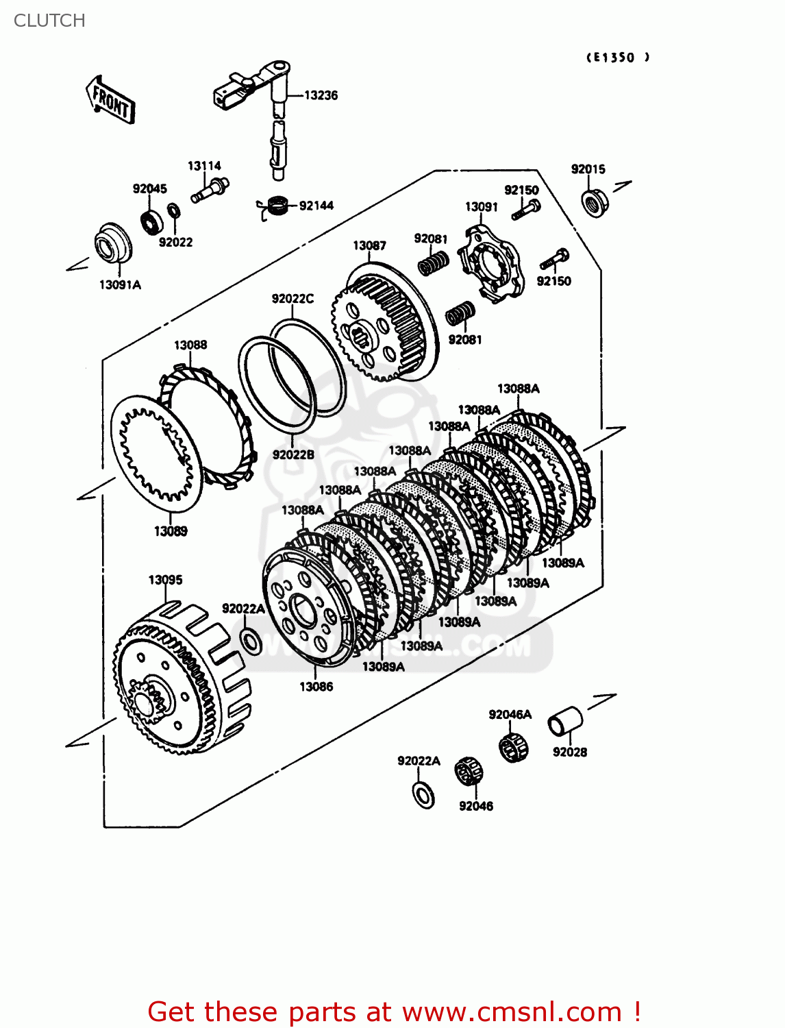 CLUTCH KX125-G1 1989 EUROPE UK AL