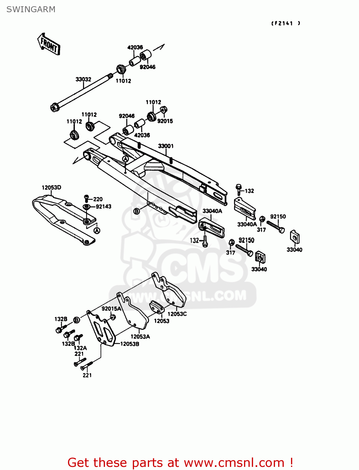 SWINGARM KX125-G1 1989 EUROPE UK AL