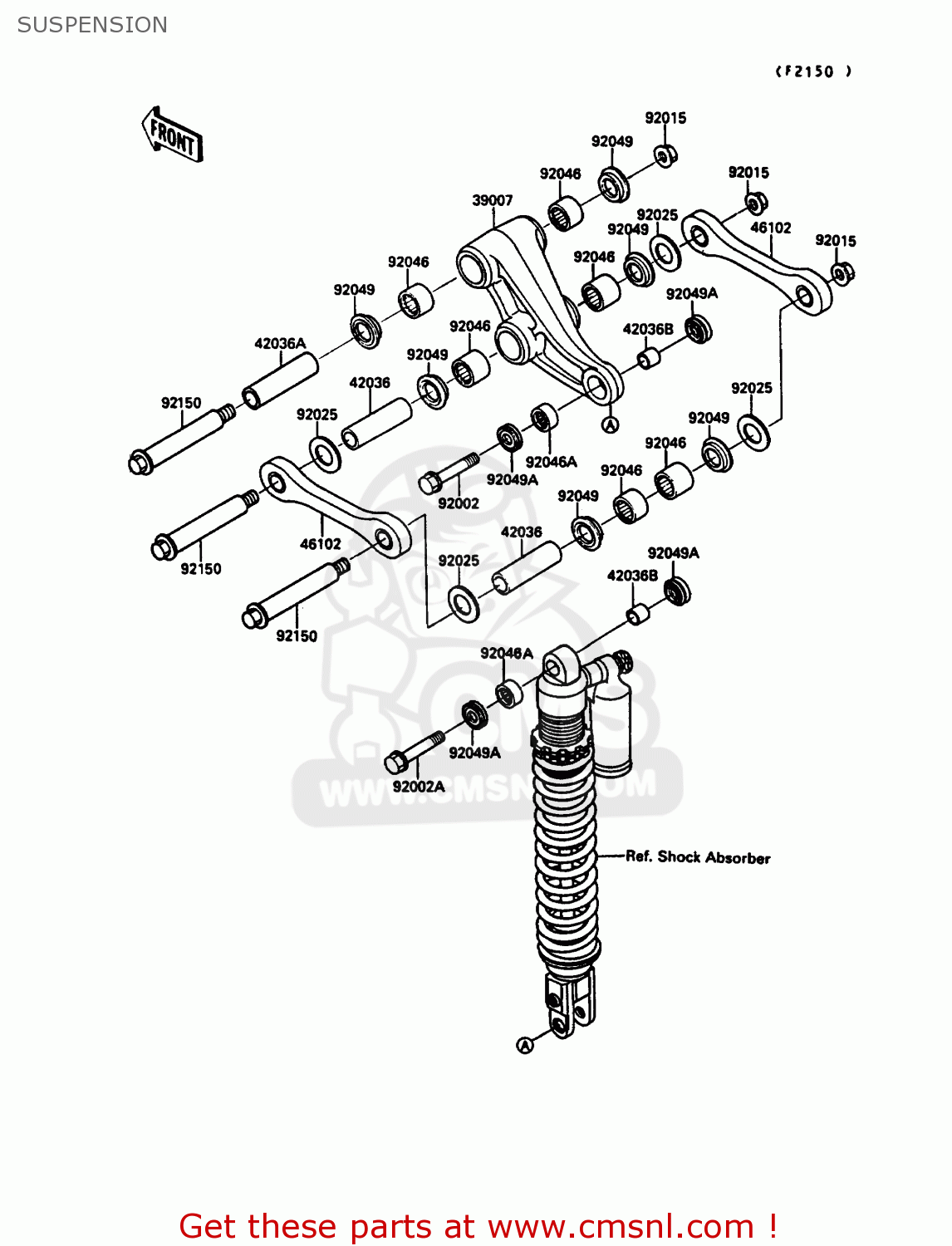 SUSPENSION KX125-G1 1989 EUROPE UK AL