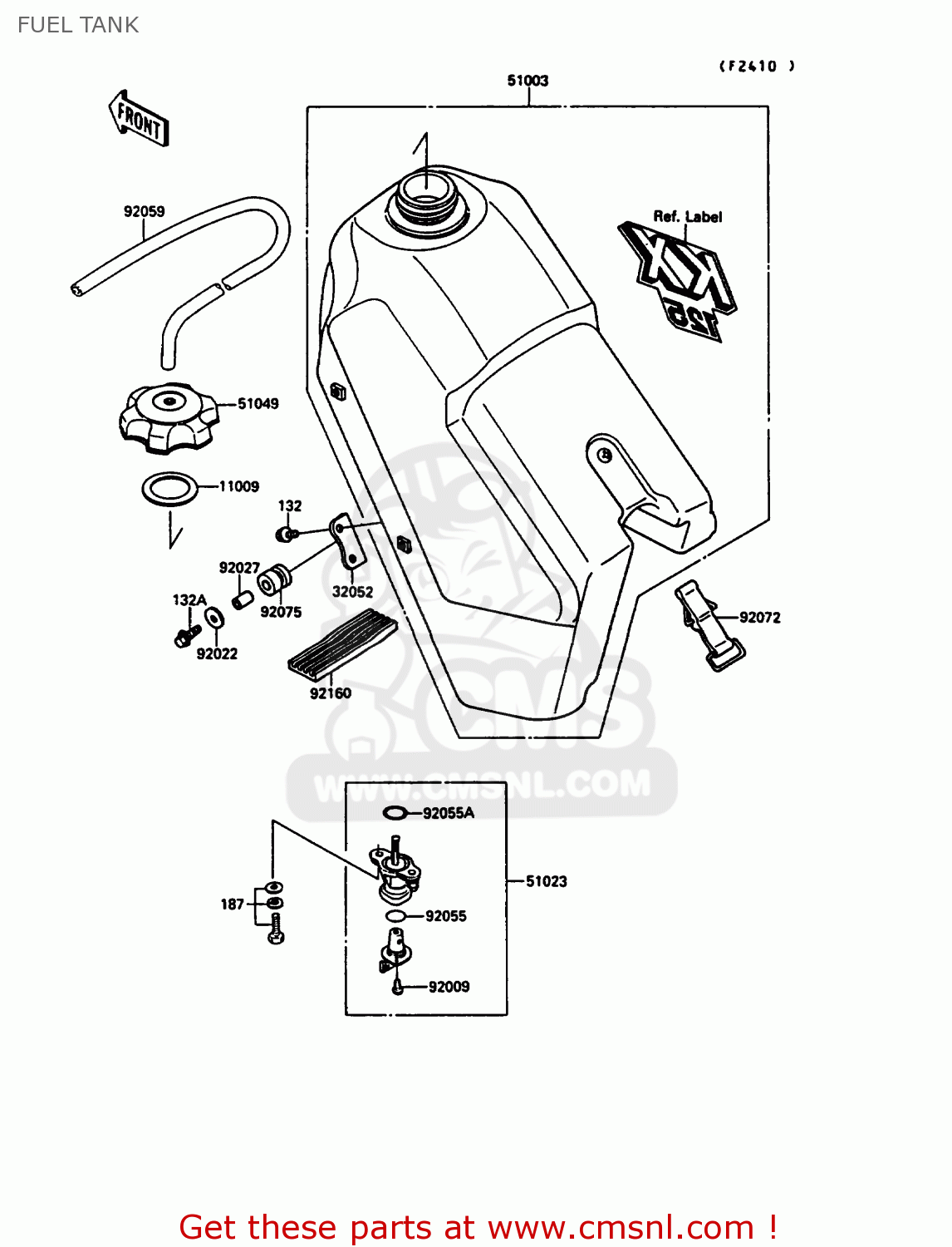 FUEL TANK KX125-G1 1989 EUROPE UK AL
