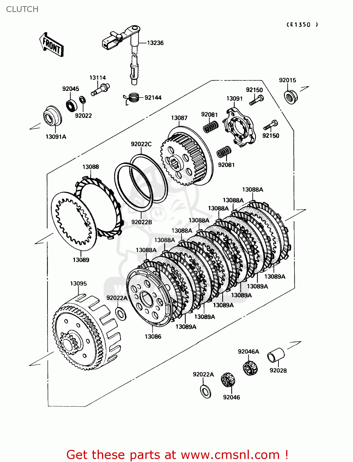CLUTCH KX125-G1 1989 USA CANADA