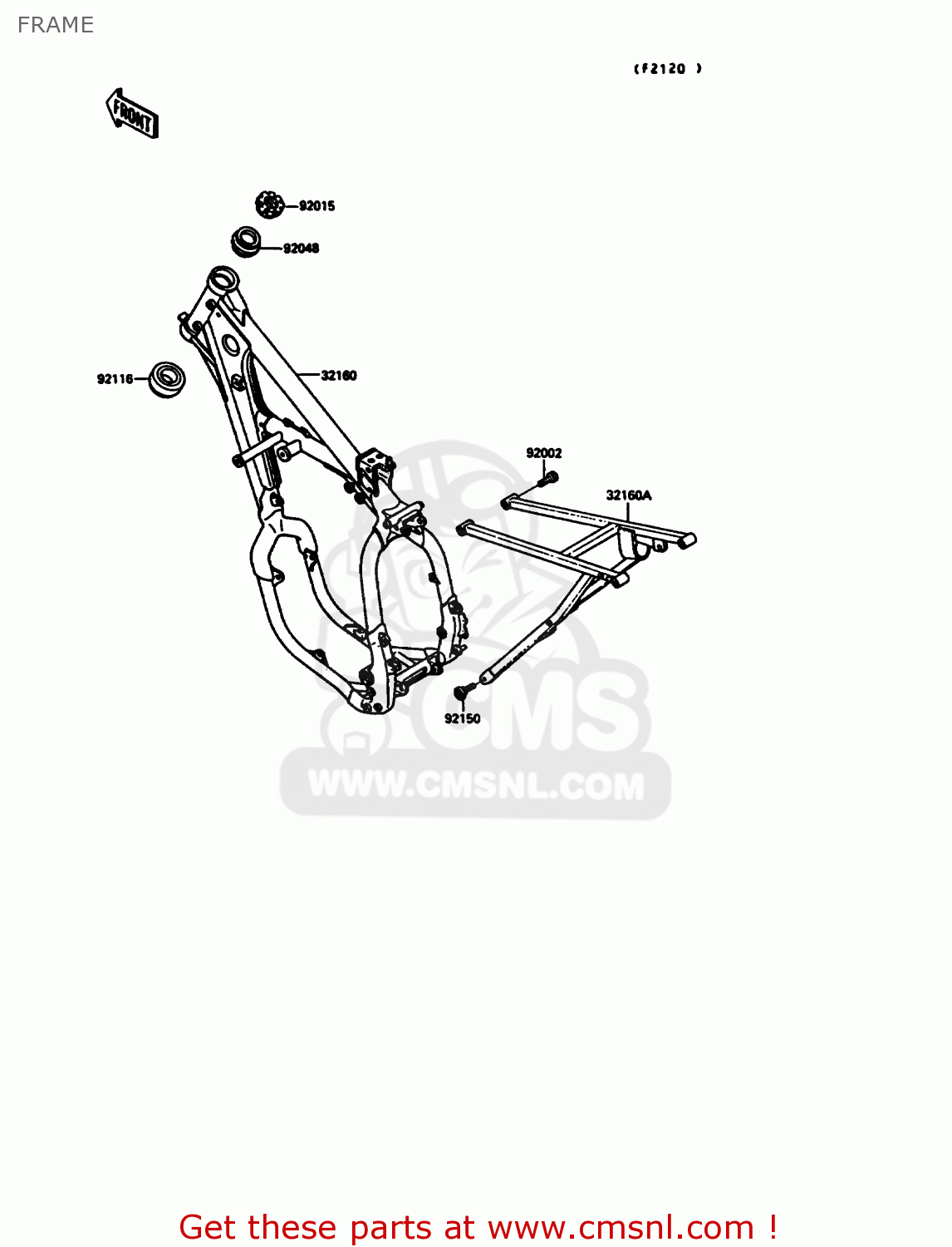 FRAME KX125-G1 1989 USA CANADA