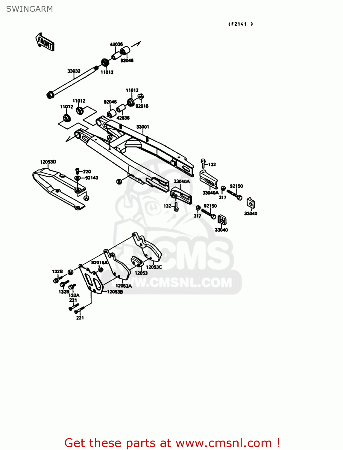 SWINGARM KX125-G1 1989 USA CANADA