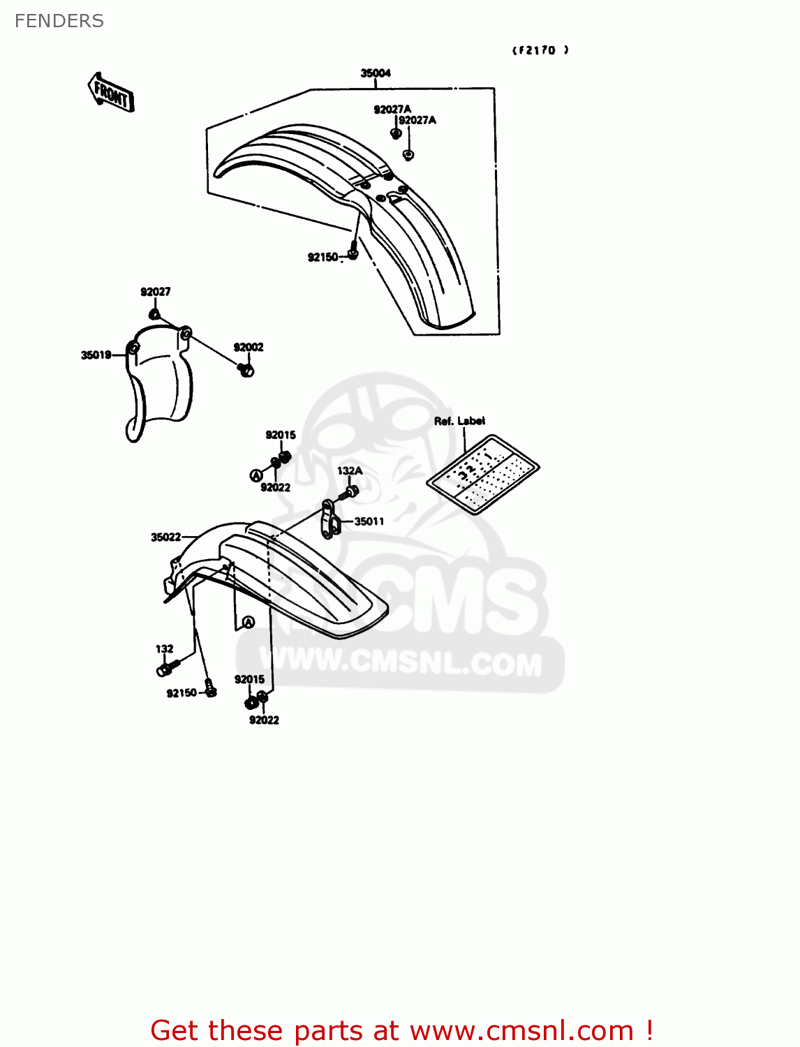 FENDERS KX125-G1 1989 USA CANADA