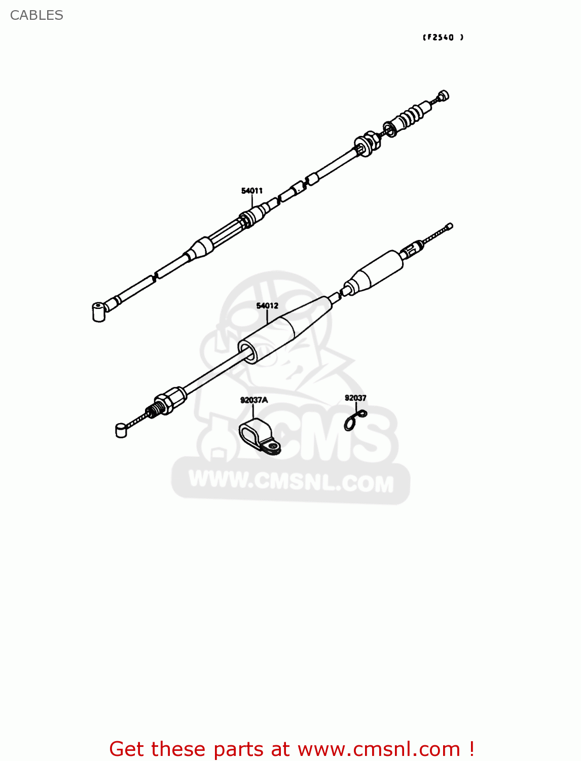 CABLES KX125-G1 1989 USA CANADA