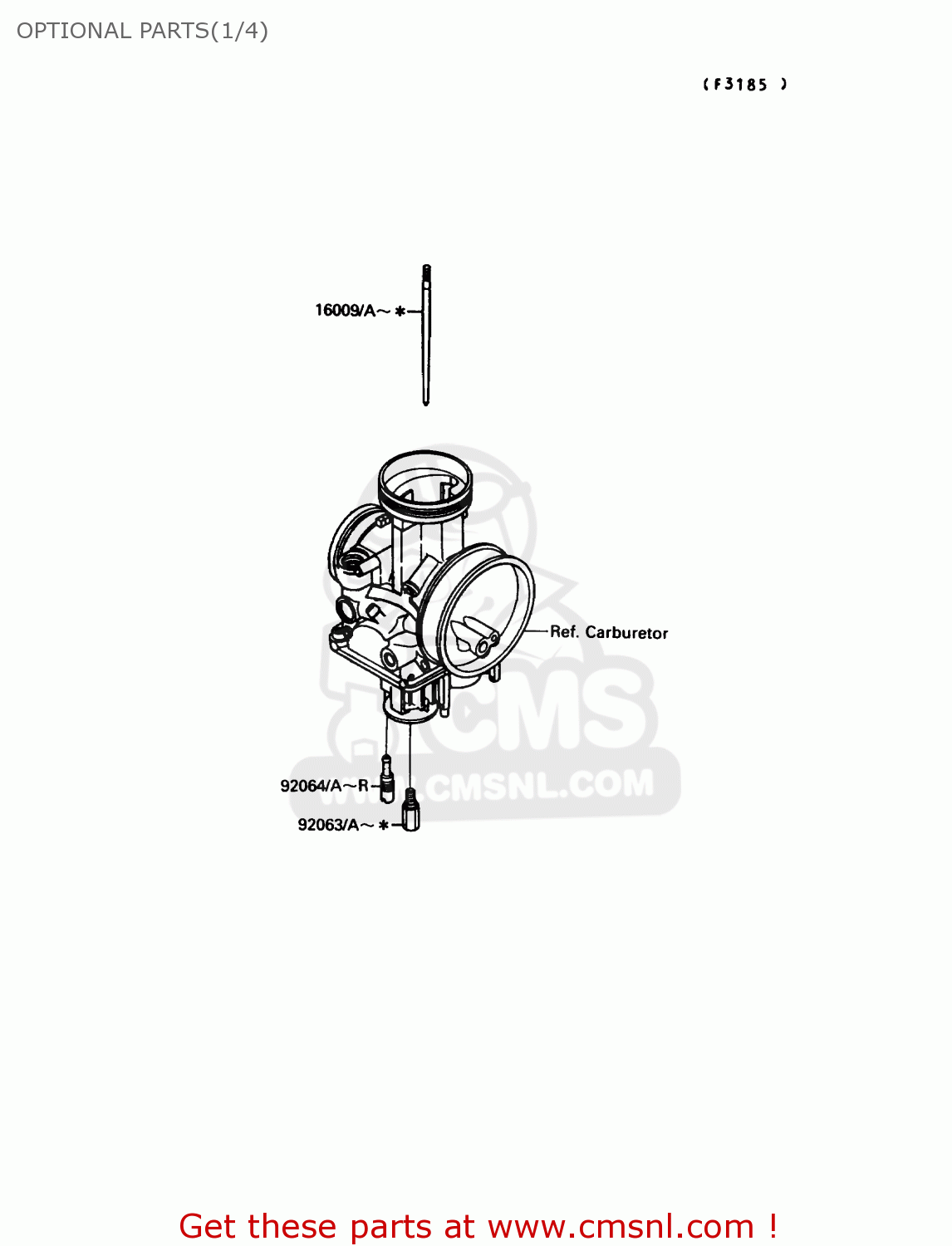 OPTIONAL PARTS(1/4) KX125-G1 1989 USA CANADA