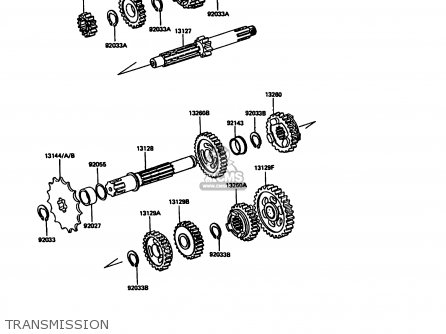 TRANSMISSION - KX125-G1 1989 USA CANADA