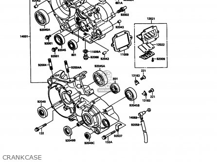 CRANKCASE - KX125-G1 1989 USA CANADA