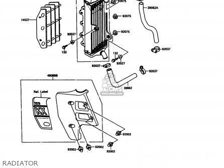 RADIATOR - KX125-G1 1989 USA CANADA