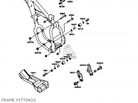 FRAME FITTINGS - KX125-G1 1989 USA CANADA