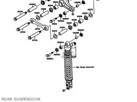 REAR SUSPENSION - KX125-G1 1989 USA CANADA