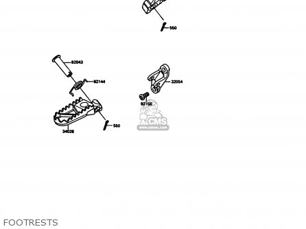FOOTRESTS - KX125-G1 1989 USA CANADA