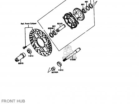 FRONT HUB - KX125-G1 1989 USA CANADA