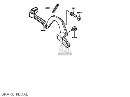 BRAKE PEDAL - KX125-G1 1989 USA CANADA