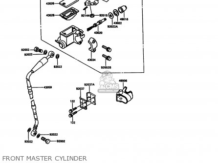 FRONT MASTER CYLINDER - KX125-G1 1989 USA CANADA
