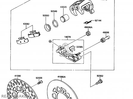 REAR BRAKE - KX125-G1 1989 USA CANADA