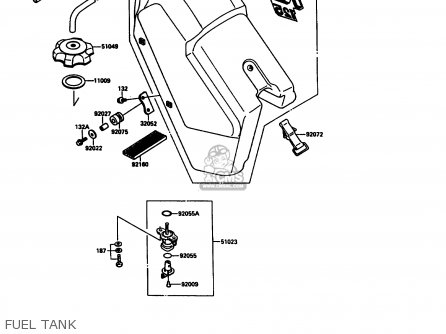 FUEL TANK - KX125-G1 1989 USA CANADA