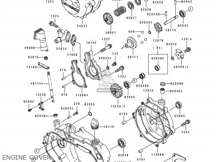 Kawasaki KX125-H1 1990 EUROPE UK AL AS parts lists and schematics
