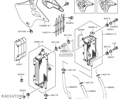 RADIATOR - KX125-H1 1990 EUROPE UK AL AS