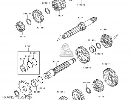 TRANSMISSION - KX125-H1 1990 USA CANADA