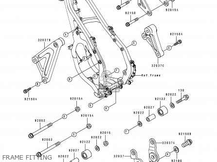 FRAME FITTING - KX125-H1 1990 USA CANADA