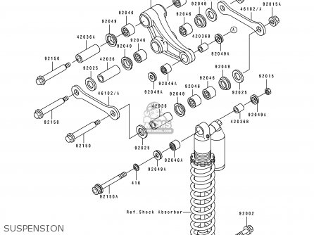 SUSPENSION - KX125-H1 1990 USA CANADA