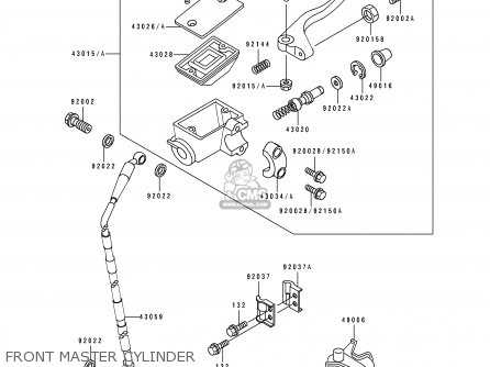 FRONT MASTER CYLINDER - KX125-H1 1990 USA CANADA