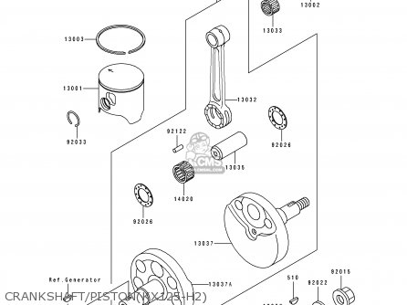 CRANKSHAFT/PISTON(KX125-H2) - KX125-H2 1991 EUROPE UK AL AS