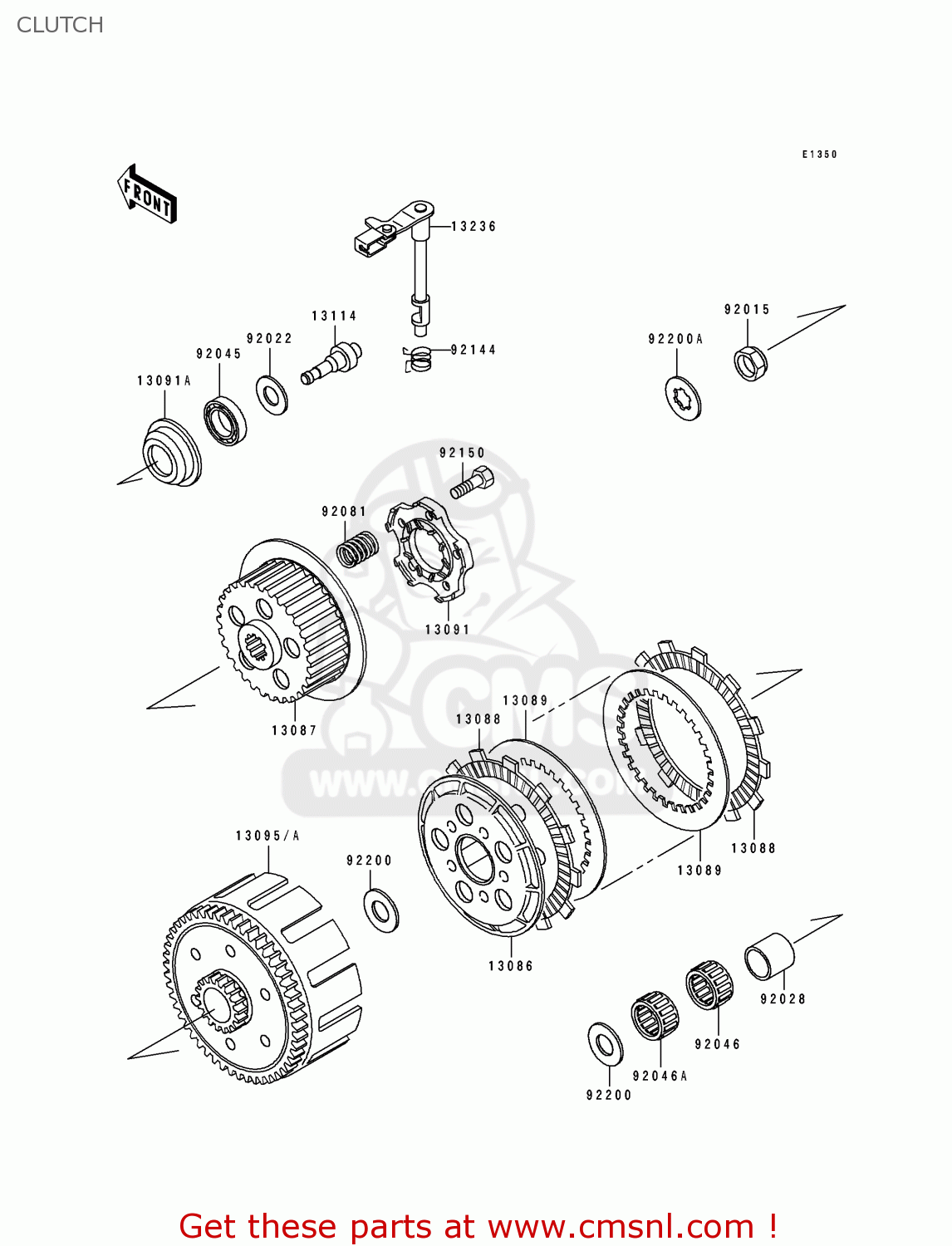 CLUTCH KX125-H2 1991 USA CANADA