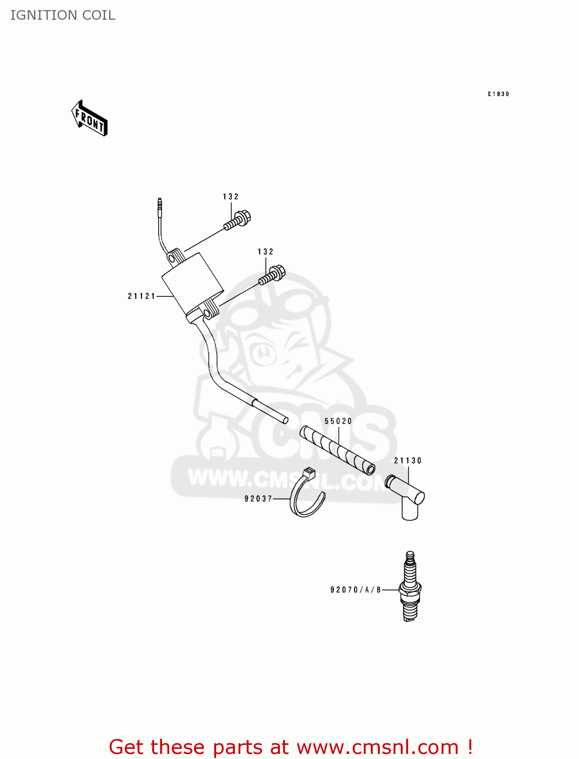 IGNITION COIL KX125-J1 1992 EUROPE AS