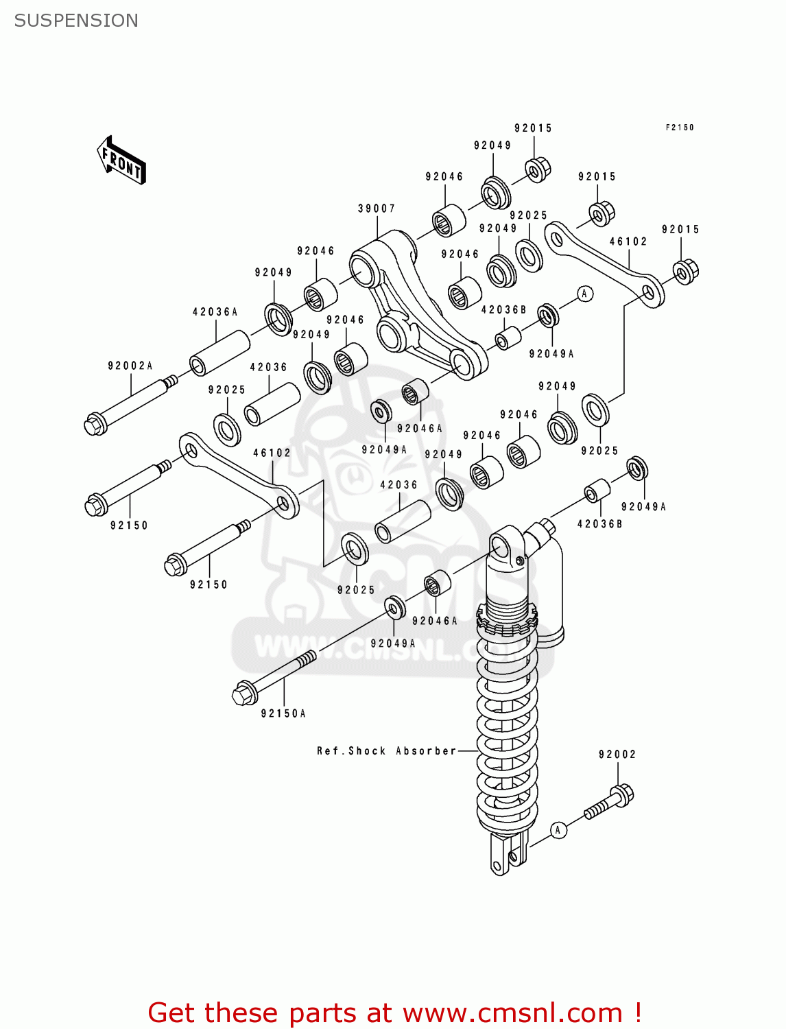 SUSPENSION KX125-J1 1992 EUROPE AS