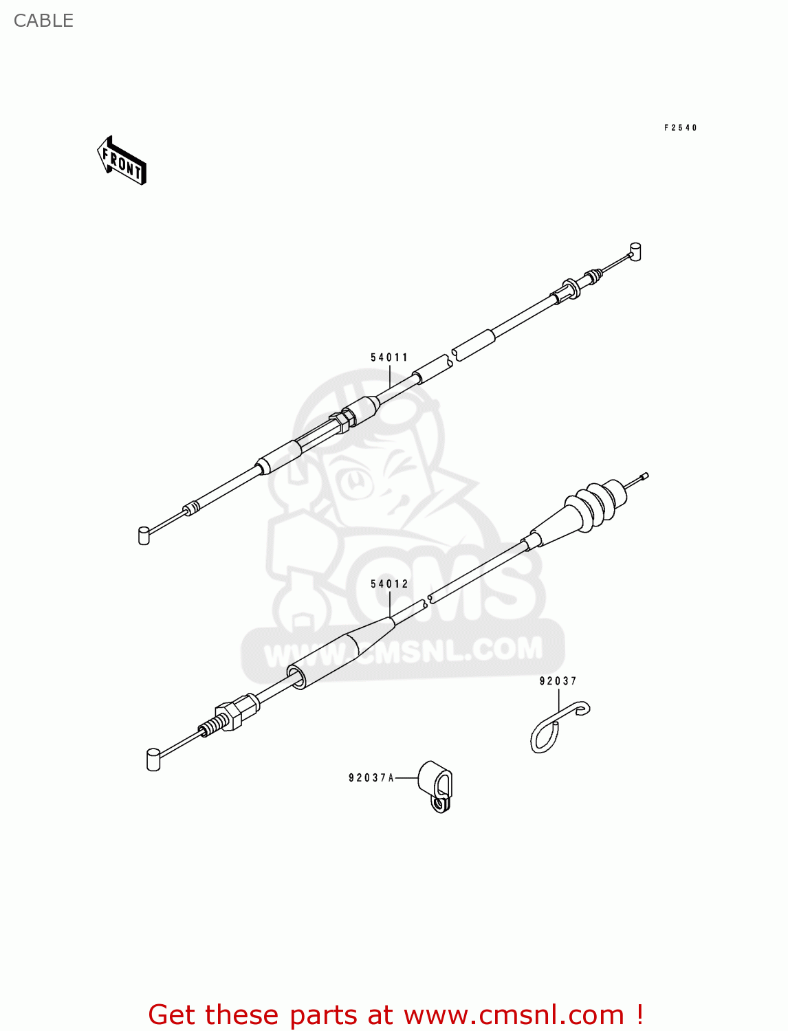 CABLE KX125-J1 1992 EUROPE AS