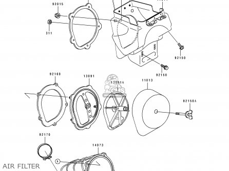 AIR FILTER - KX125-J1 1992 EUROPE AS