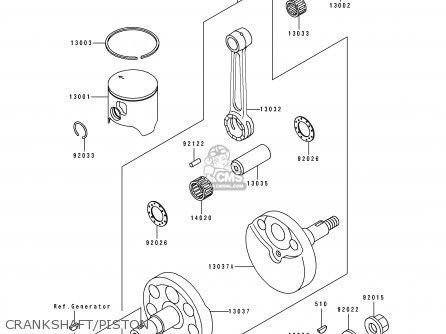 CRANKSHAFT/PISTON - KX125-J1 1992 EUROPE AS