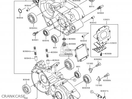CRANKCASE - KX125-J1 1992 EUROPE AS