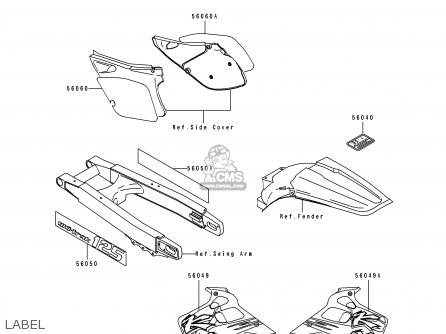 LABEL - KX125-J1 1992 EUROPE AS