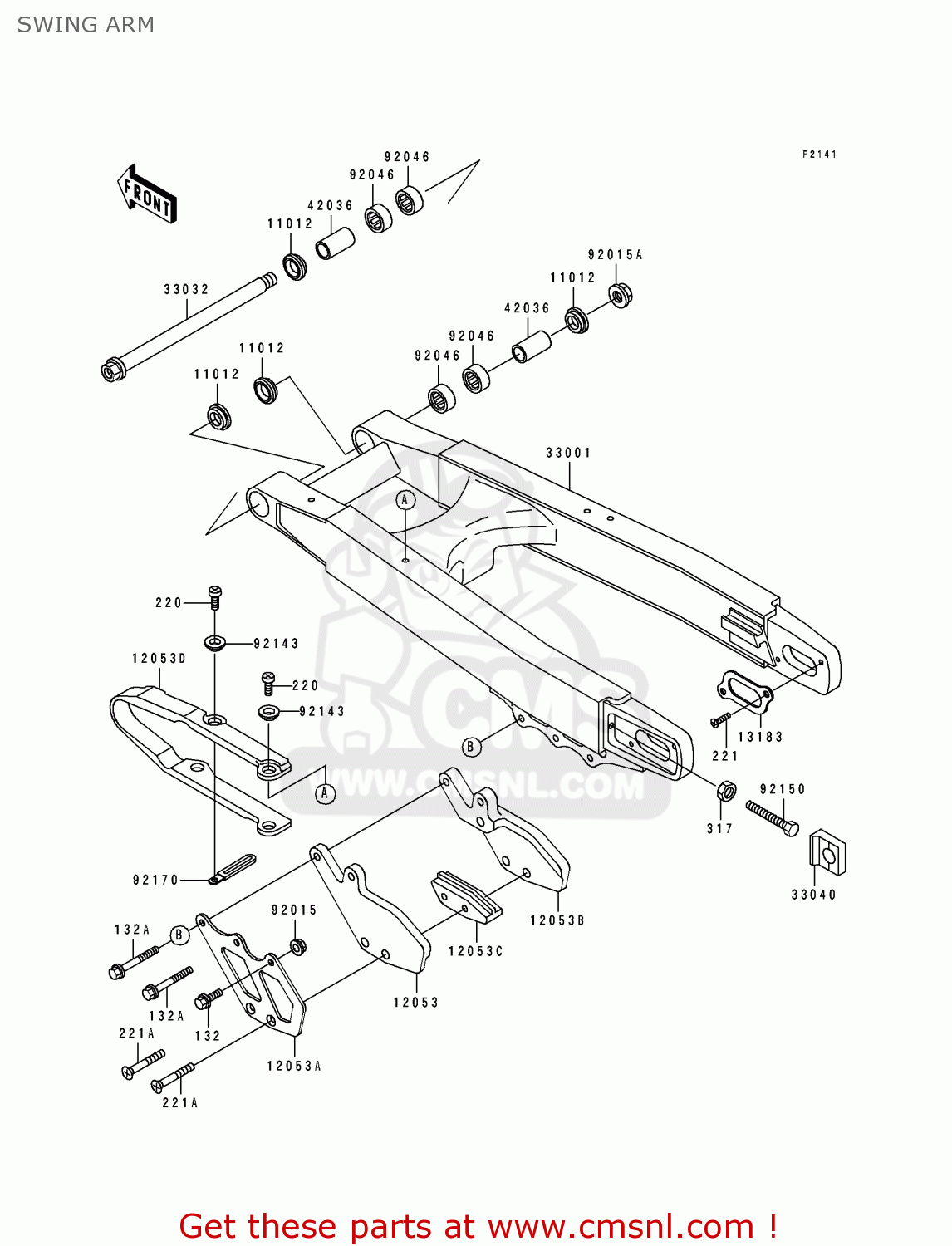 SWING ARM KX125-J1 1992 USA CANADA