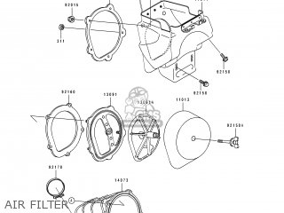 AIR FILTER - KX125-J1 1992 USA CANADA