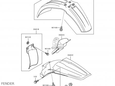 FENDER - KX125-J1 1992 USA CANADA