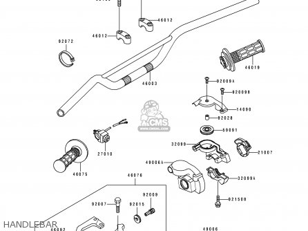 HANDLEBAR - KX125-J1 1992 USA CANADA